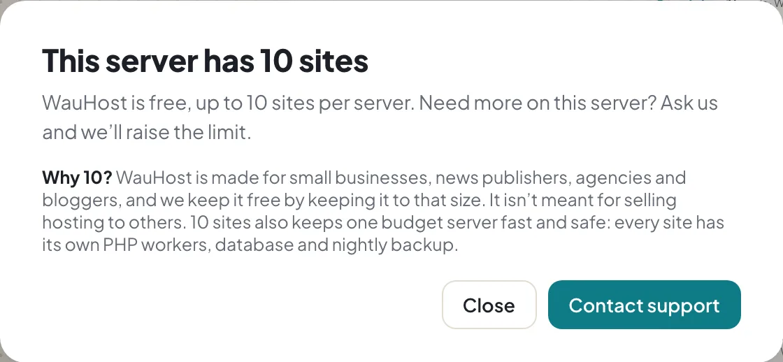 The 11th website asks you to contact us